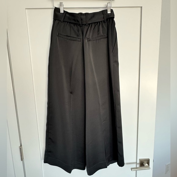 Club Monaco Silk Wide Pants Black Brand New Size 2 - Picture 6 of 8